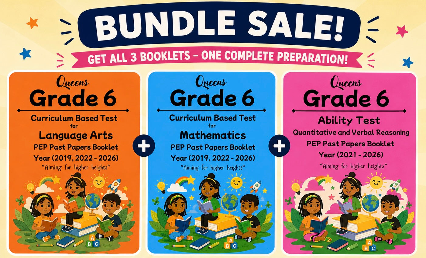 Grade 6 Ability, Mathematics and Language Arts (BUNDLE DEAL) with Answer Key